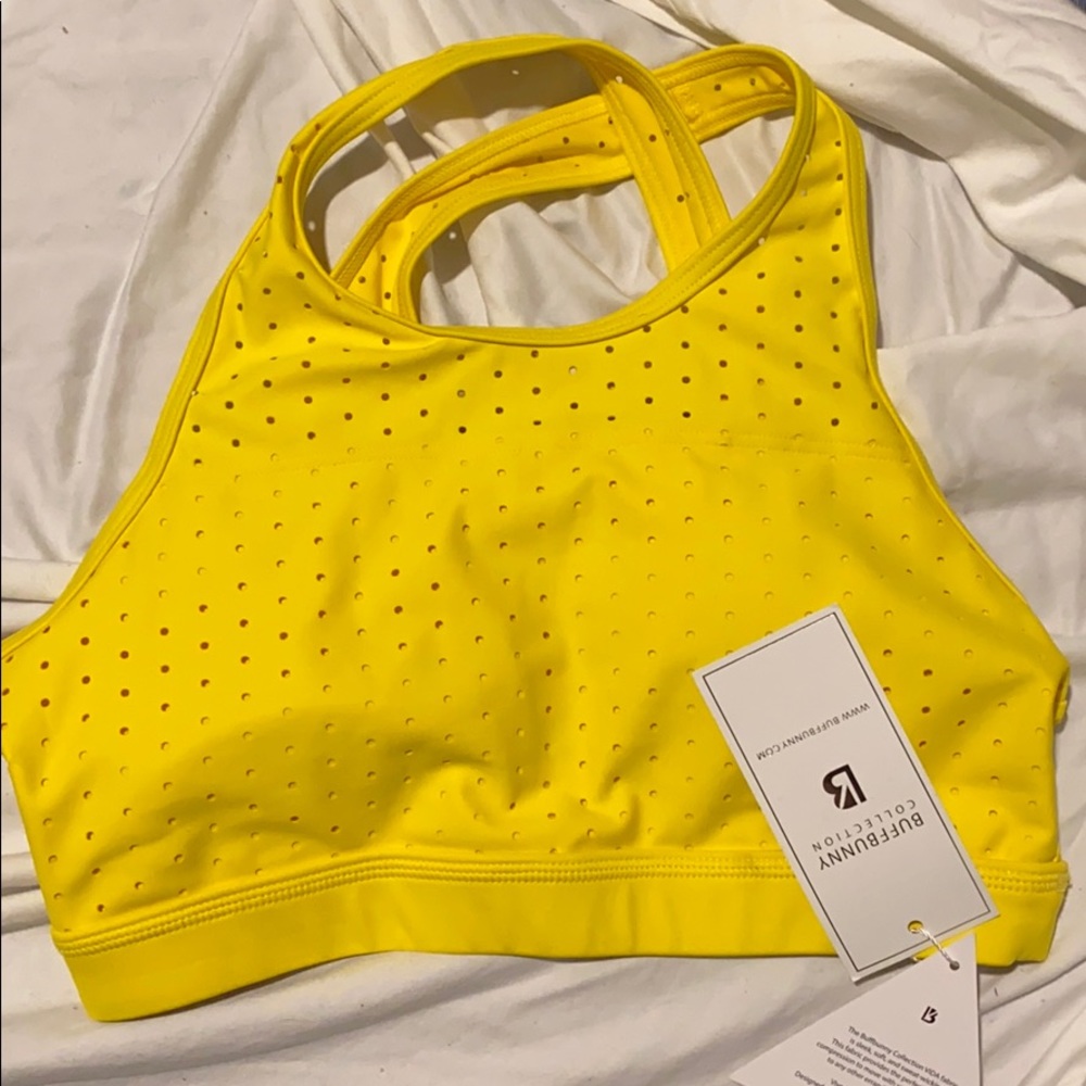BUFFBUNNY YELLOW SPORTS BRA: Allure Laser Bra